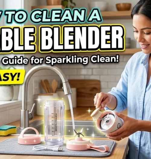 How to Clean a Portable Blender with daily cleaning and deep cleaning steps