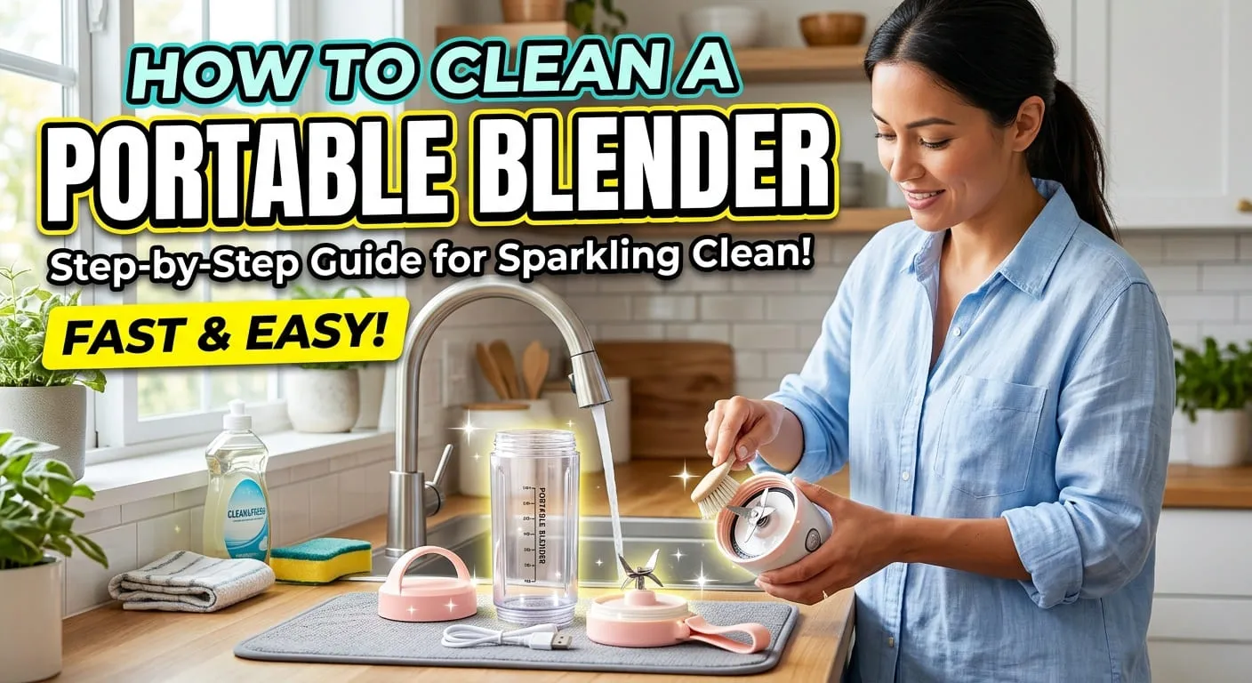 How to Clean a Portable Blender with daily cleaning and deep cleaning steps